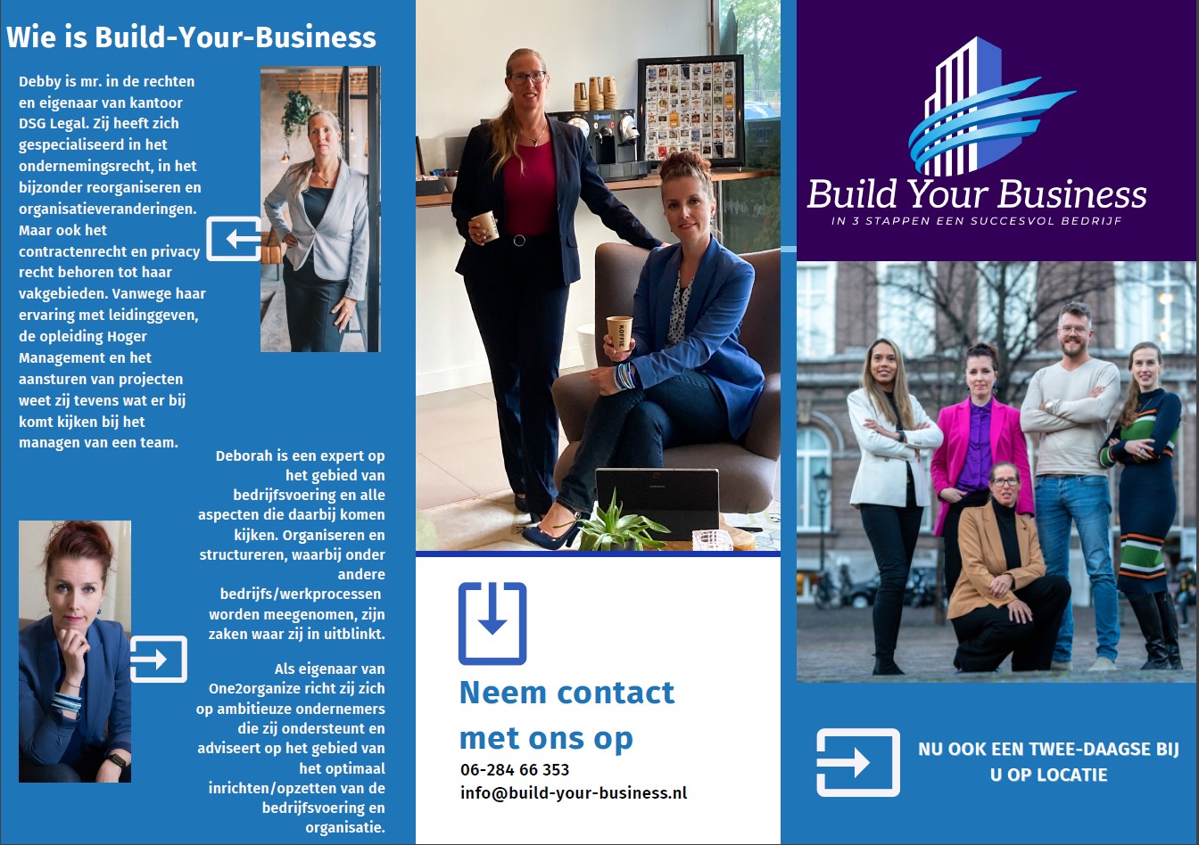 Build your business. In drie stappen op weg naar een succesvol bedrijf.